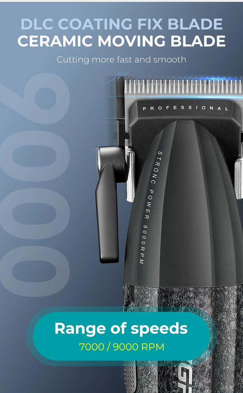 VGR Hair Trimmer Professional Electric Hair Clipper Barber Hair Cutting Machine 9000 RPM Haircut Metal Trimmer for Men V-640