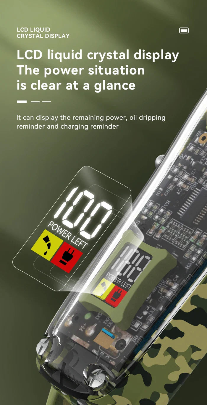 Kemei Transparent Body Electric Hair Clippers Kit KM-1926 KM-1928 Rechargeable Trimmer KM-TX7 Waterproof Men's Shaver Barber