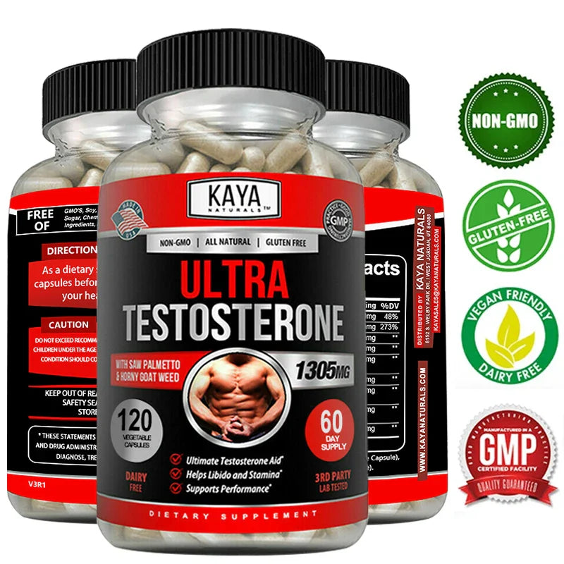 Male Muscle Booster - Natural Workout Supplement To Boost Energy, Endurance and Strength