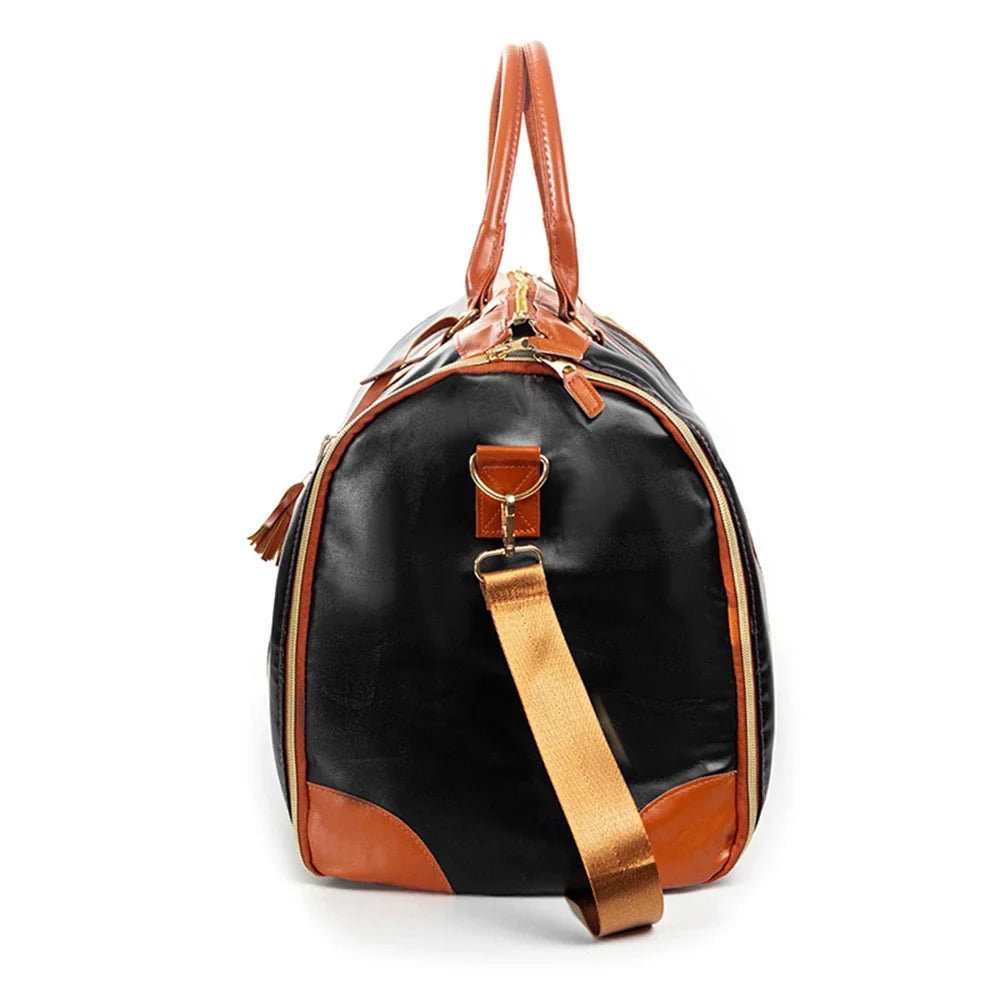 Buylor 2pcs Bags Foldable Suit Bag Large Capacity Travel Duffle Bag Waterproof Women Handbag Outdoor Fitness Bag With Shoe pouch