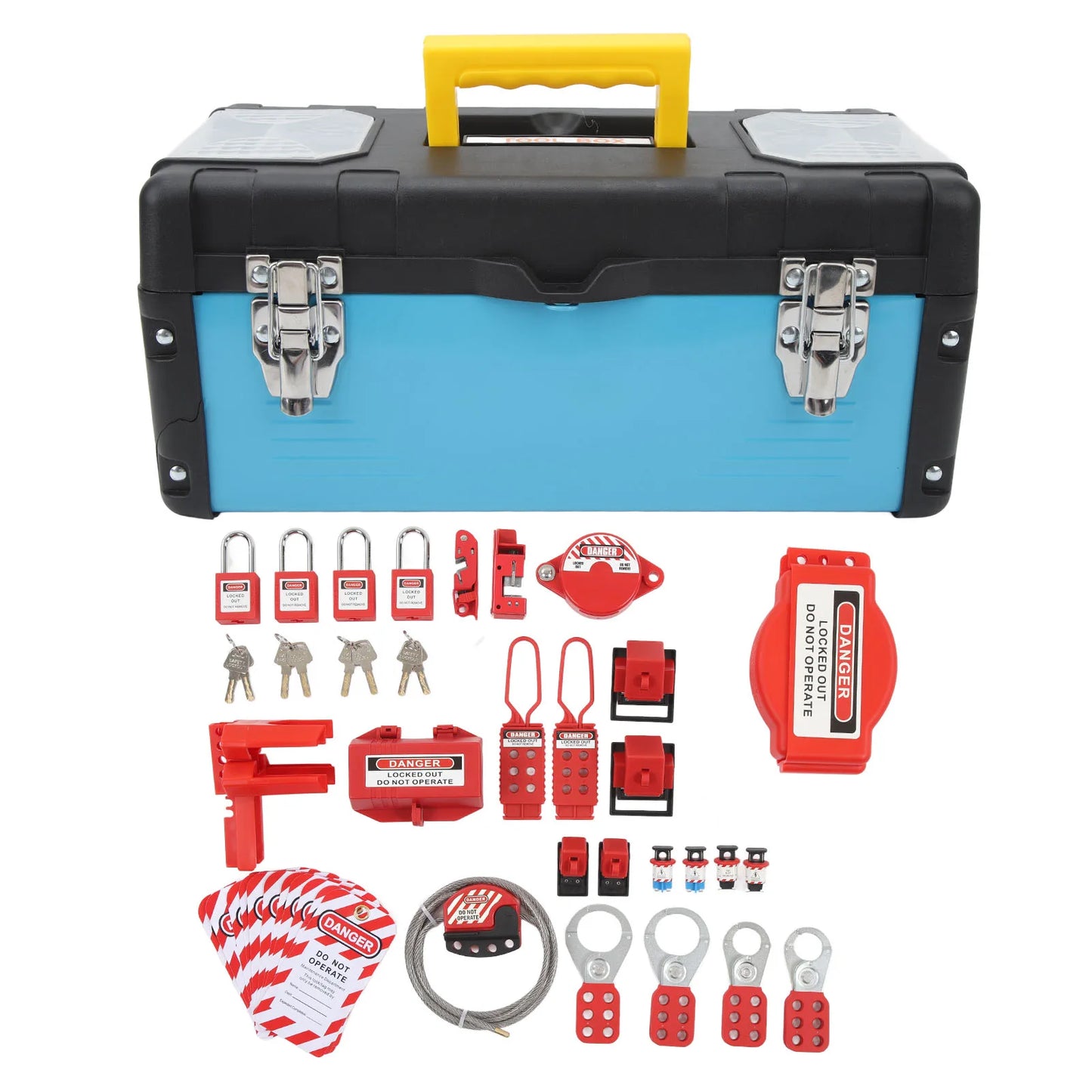 New 47 Pieces Lockout Tagout Kit Industrial Equipment Safe Locks Electrical Security Padlocks Combination Set
