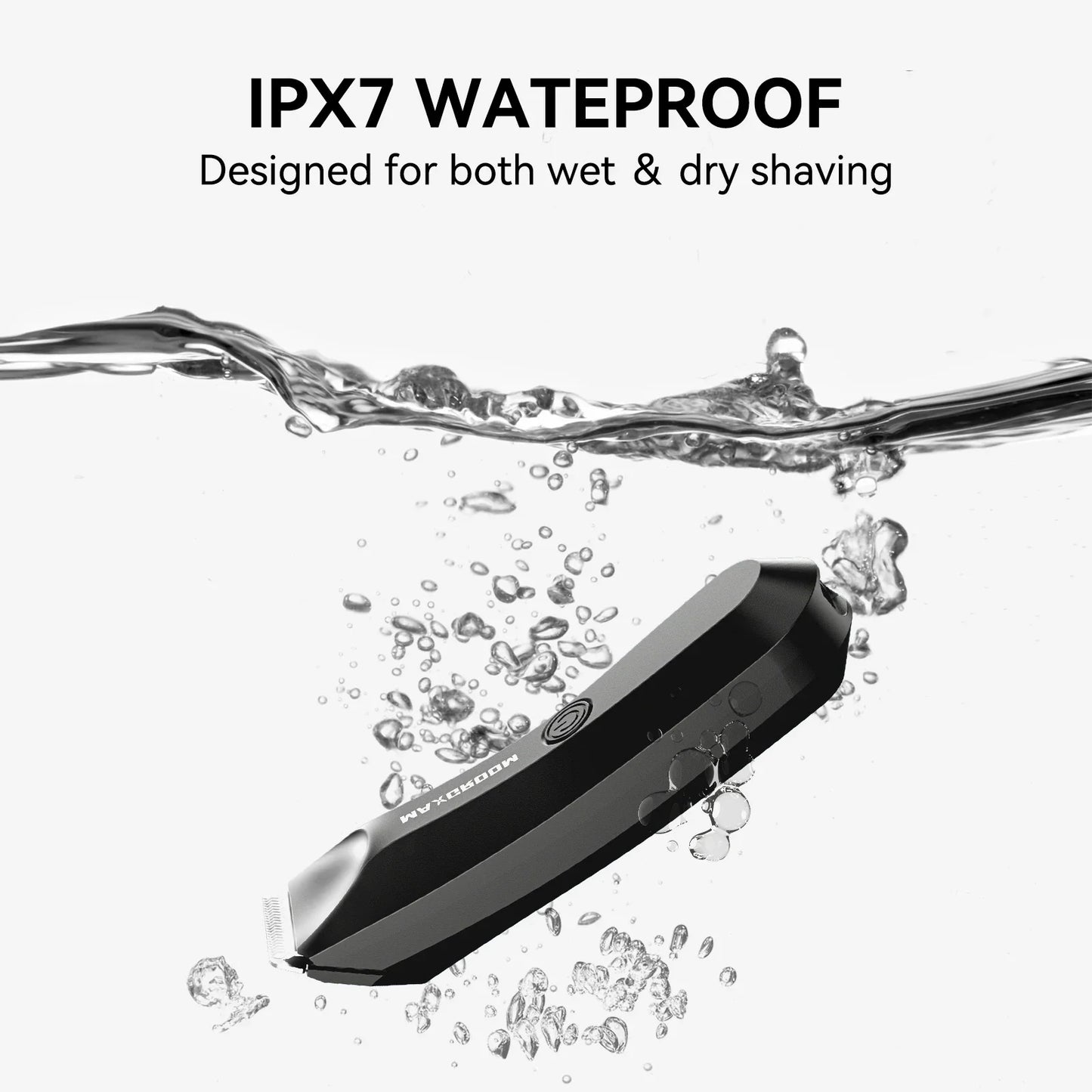 MAXGROOM Body Hair Trimmer Shaver for Men Ball Trimmer for Groin Pubic Replaceable Ceramic Blade Electric IXP7Waterproof Clipper