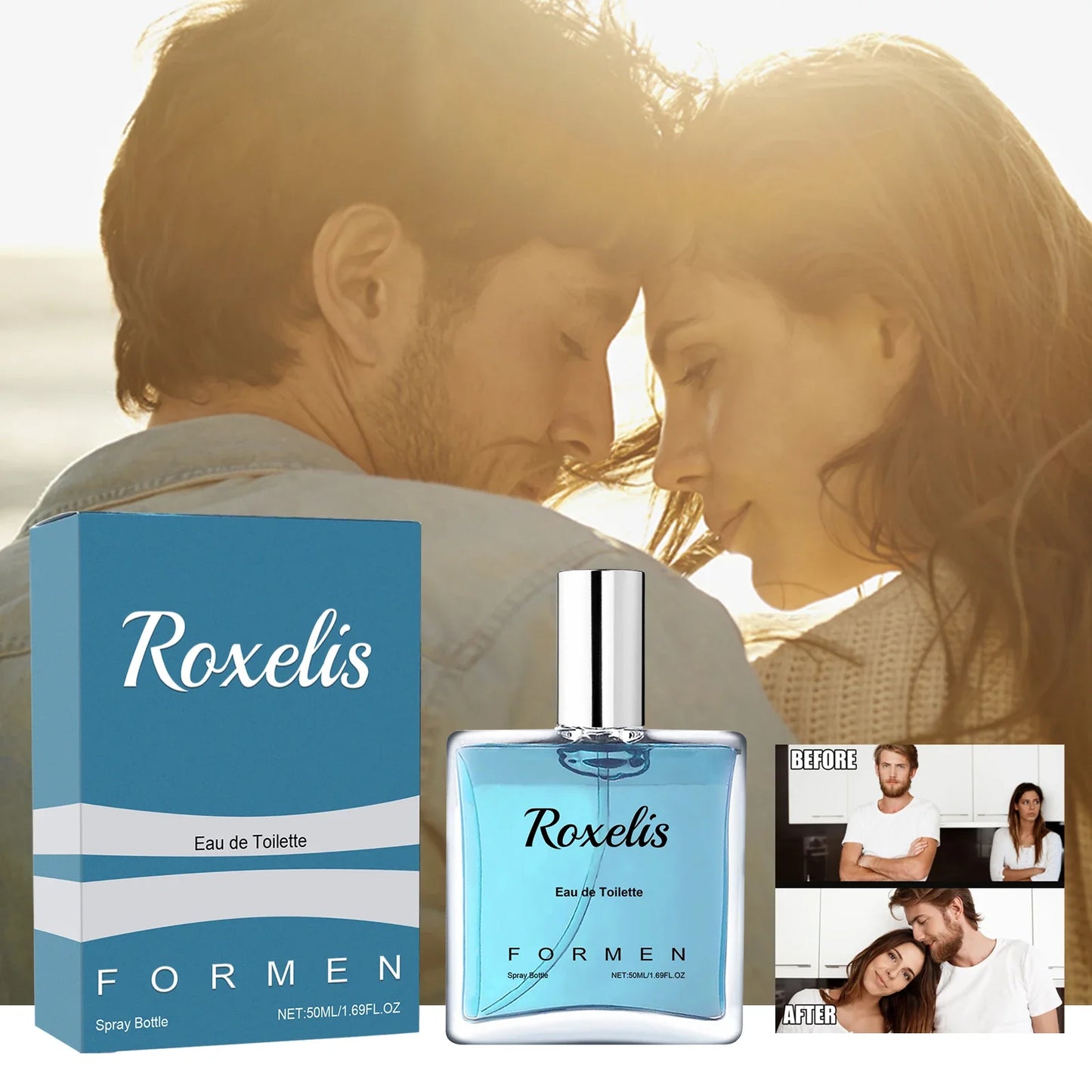 Roxelis Pheromone Light Perfume Spray For Men Lasting Fragrance Scent Of Fresh Natural Elegant Release Charming Dating Perfume
