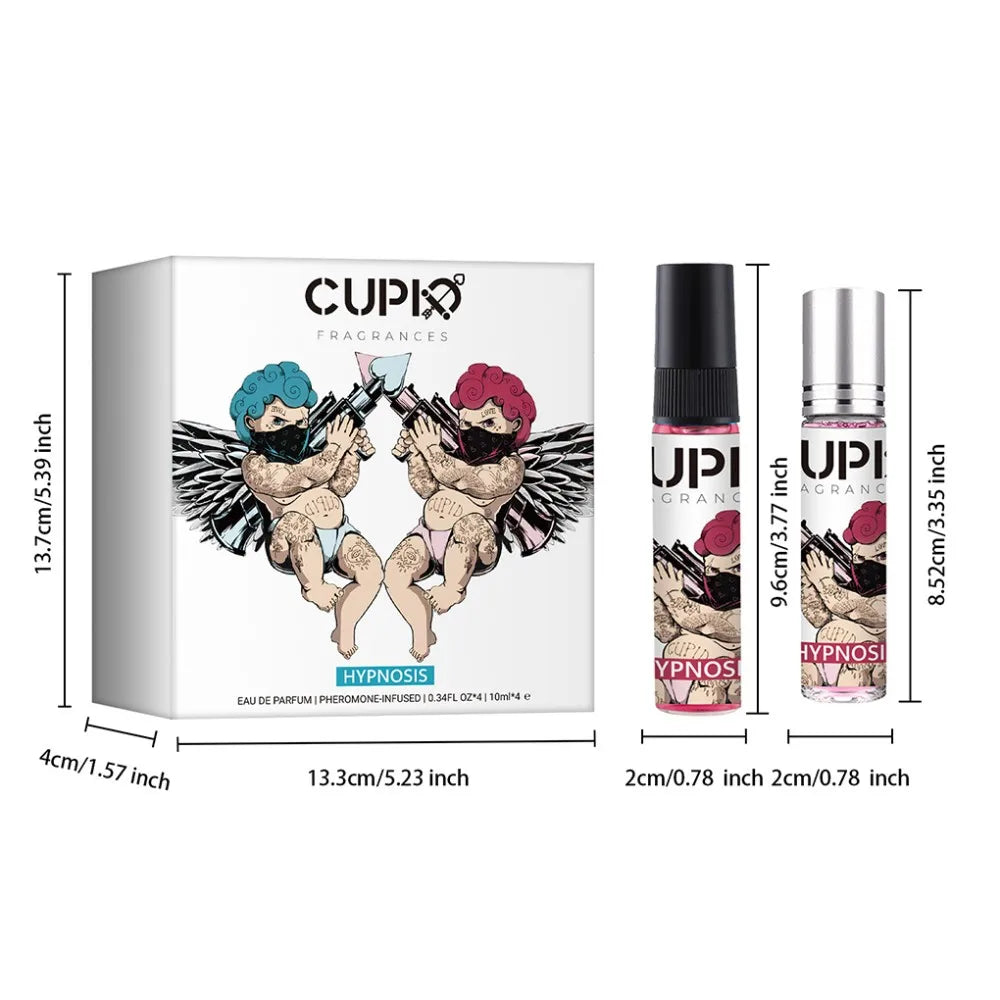 Cupid 4pcs 10ml Floral Gourmand Cologne Men and Women for Couple kit Christmas gifts pheromones perfumes for men and women